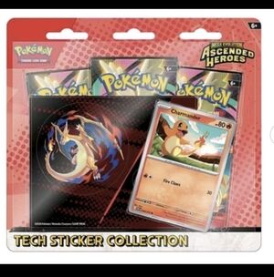 Pokemon TCG: Ascended Heroes Tech Sticker Collection CHARMANDER Sealed Nwt